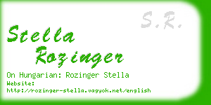 stella rozinger business card